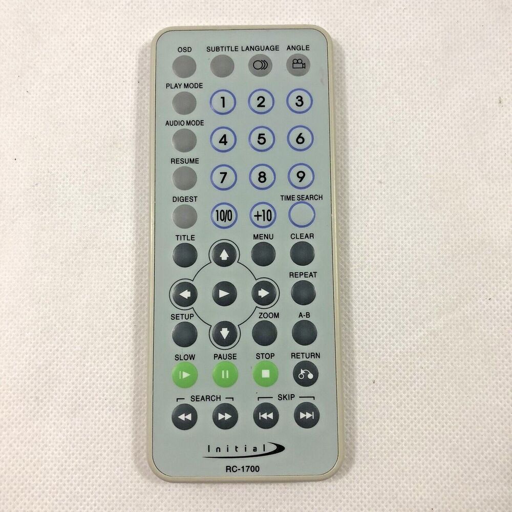 Initial RC-1700 Remote Control DVD‎ Player Tested Working